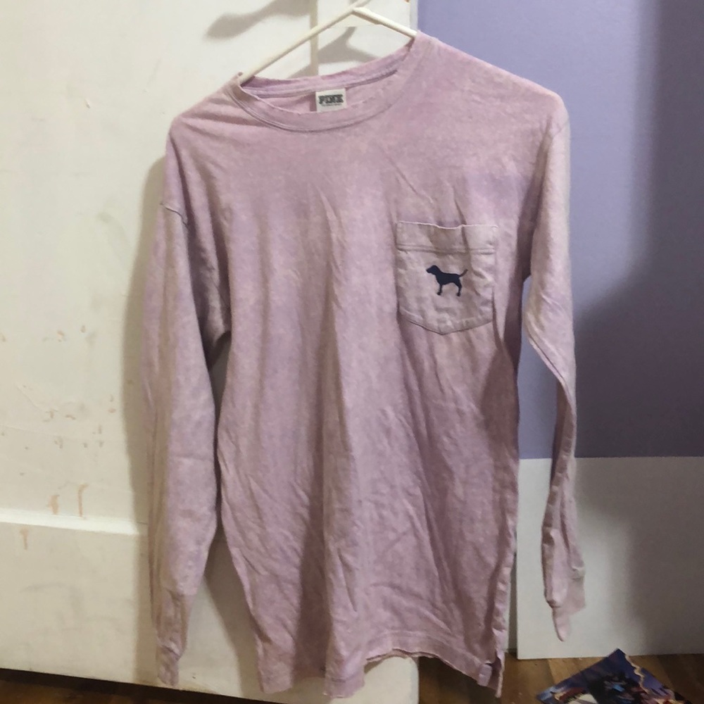 Purple long sleeved shirt